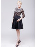 Black Taffeta Polka Dot Lace Mother Of The Bride Dress 
